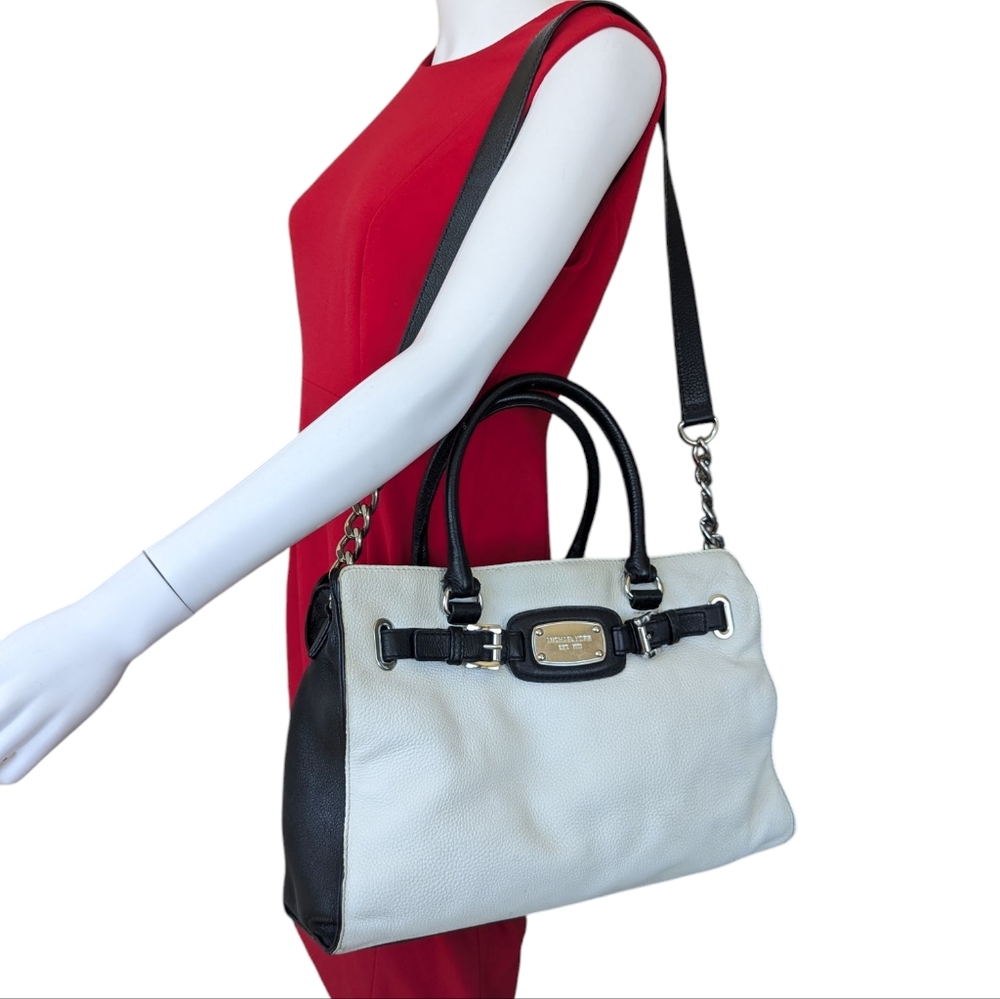 MICHAEL Michael Kors Black and White Satchel